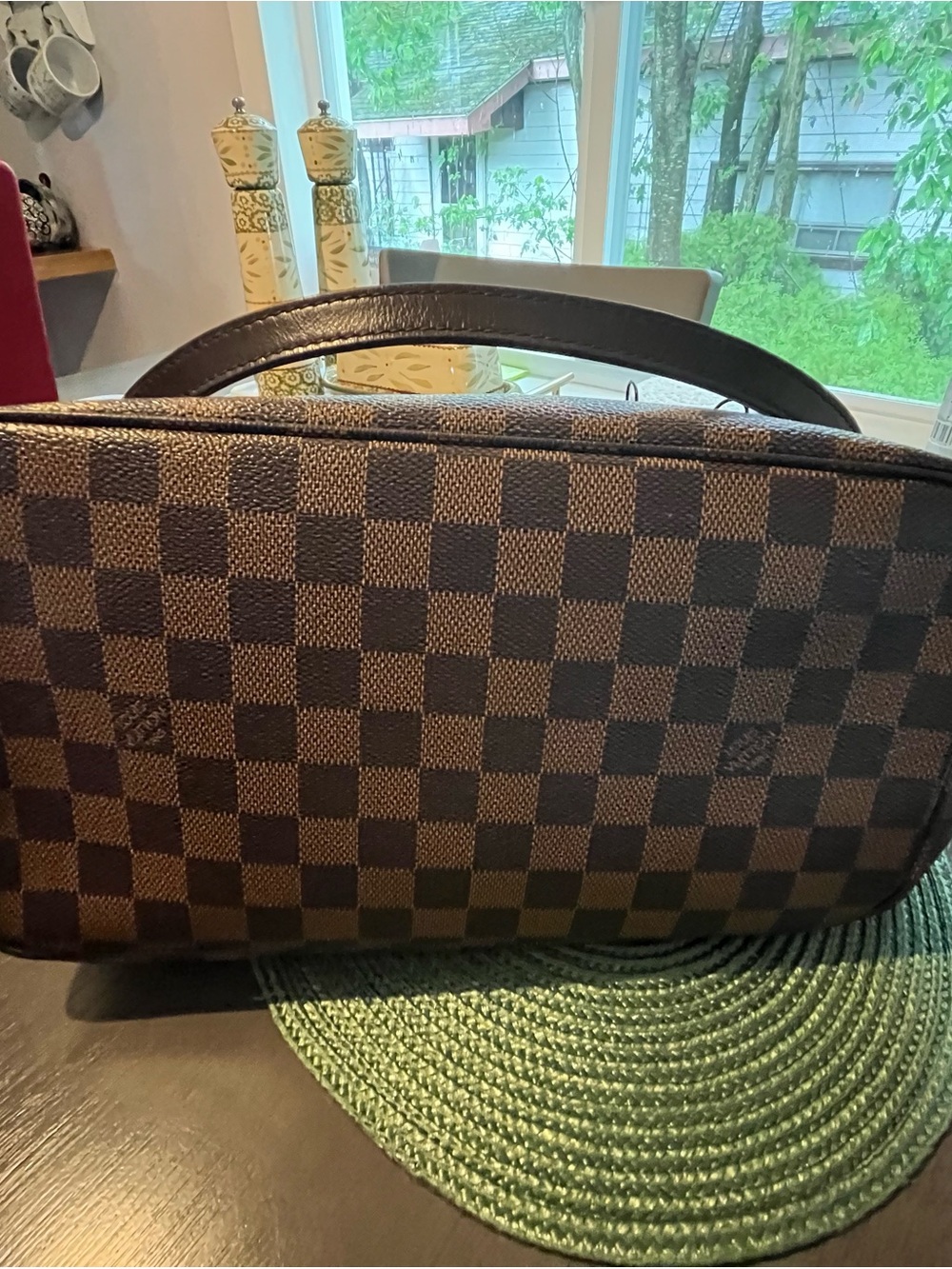 AUTHENTIC LOUIS VUITTON CABAS RIVINGTON TOTE BAG PURSE DAMIER CA 0141 W/WALLETS - Picture 8 of 16